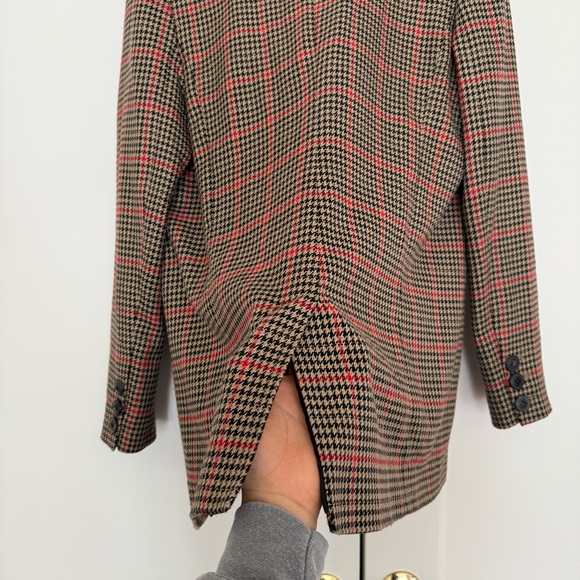 Anine Bing Checkered Blazer - Red and Black - Picture 6 of 8